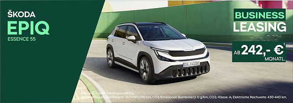Der neue Škoda Epiq Essence 55 ab 242,- € mtl. leasen.